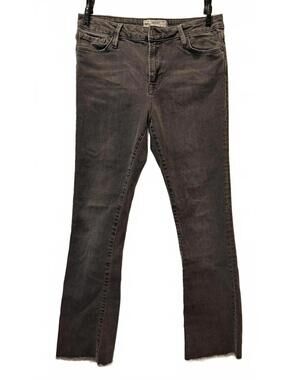 Free People Jeans Womens 28 Gray Skinny Straight Raw Hem Boho Minimalist